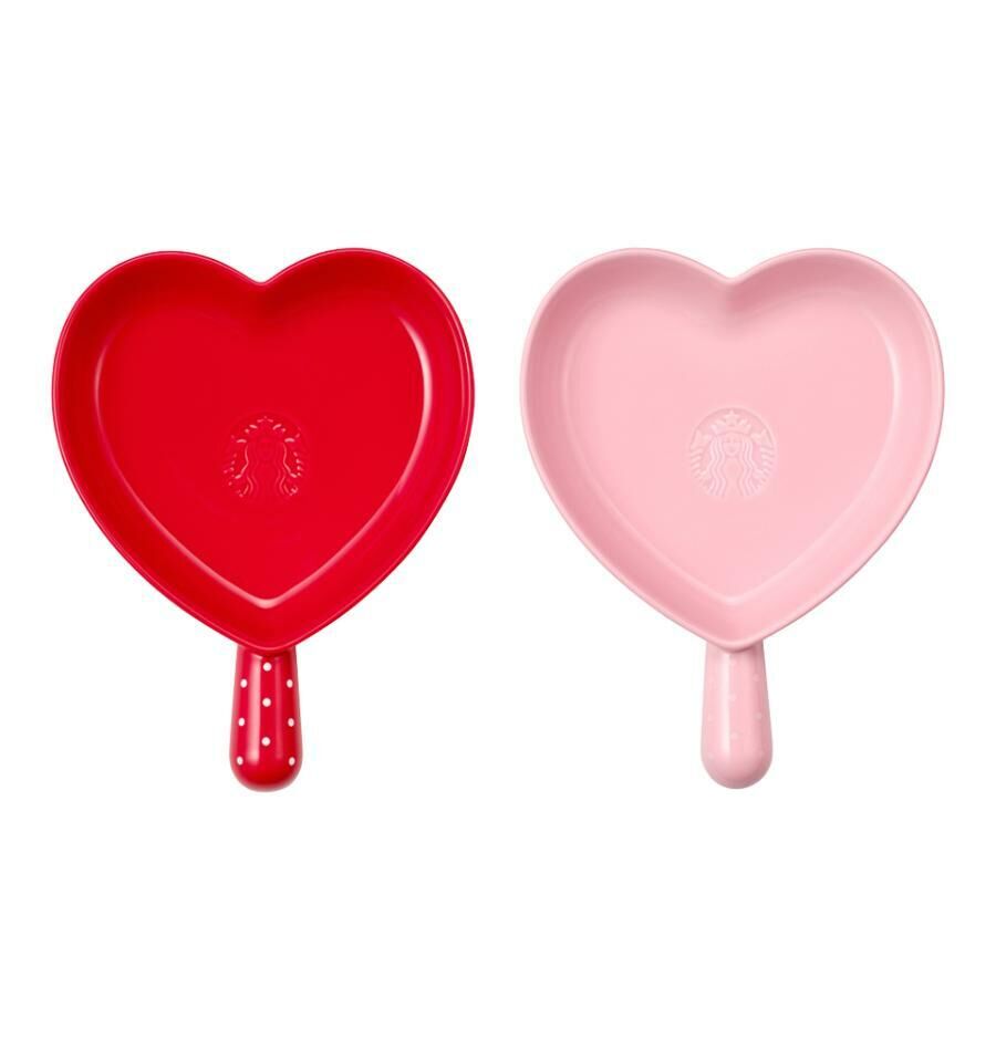 韓國代購 Starbucks Heartful Handle Plate Set (2P)