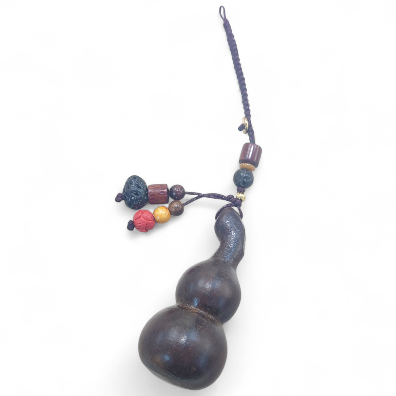 A40 化病氣防小人黑檀木葫蘆小掛飾 (經師傅開光)