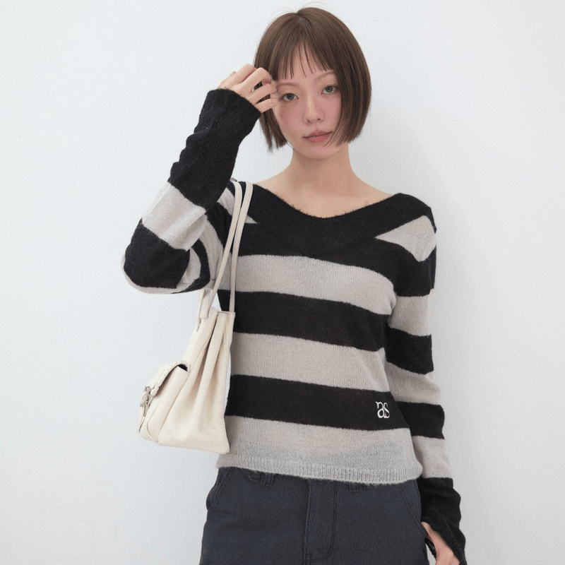 ASON｜PONY STRIPE KNIT