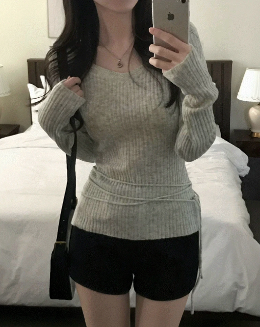 春季預訂｜露肩吊帶高爾夫針織衫