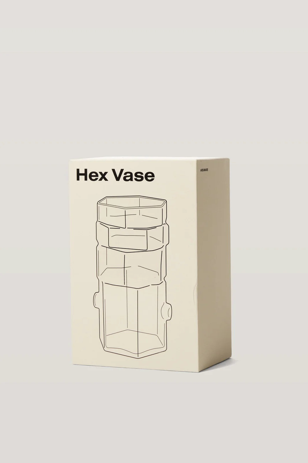 Areaware BZIPPY-六角花瓶， Bari Ziperstein 設計，精緻白色素面包裝。