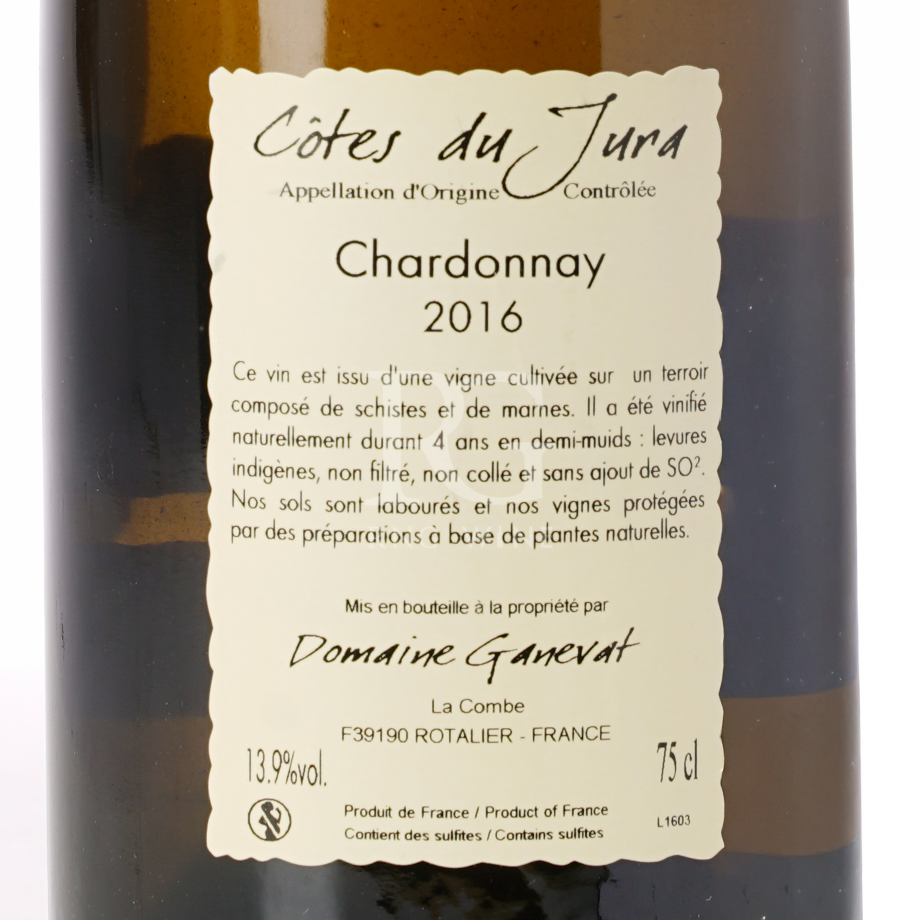 Jean Francois Ganevat Cotes du Jura Grusse en Billat 2016 (RP95)
