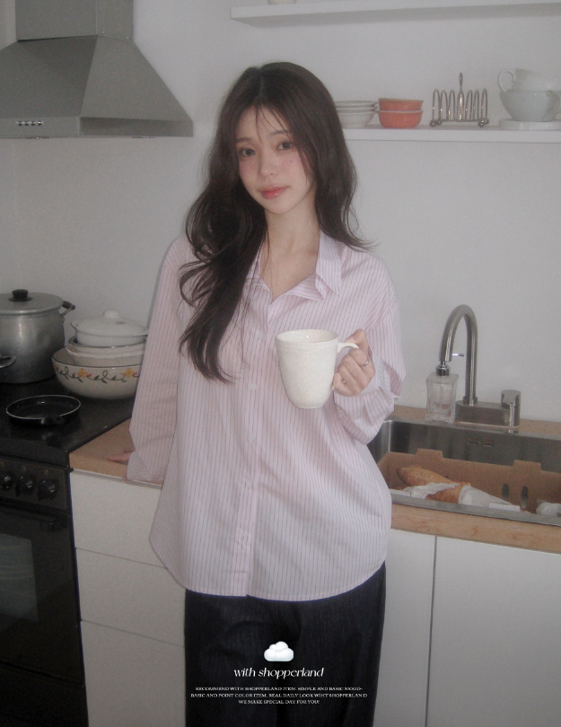 春季預訂｜疊層寬鬆條紋襯衫