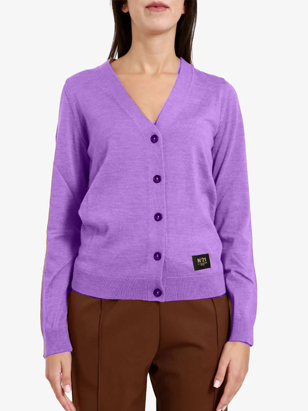N°21  針織排釦外套(紫)