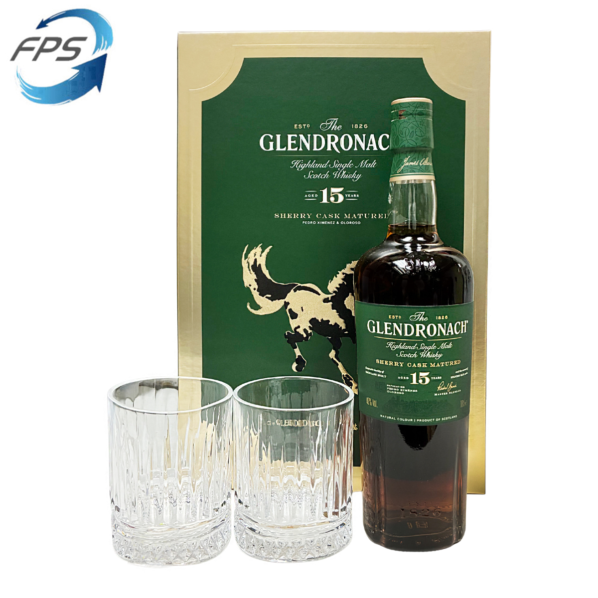 Glendronach 15 Years Old Sherry Cask Matured - 馬年禮盒套裝 46%