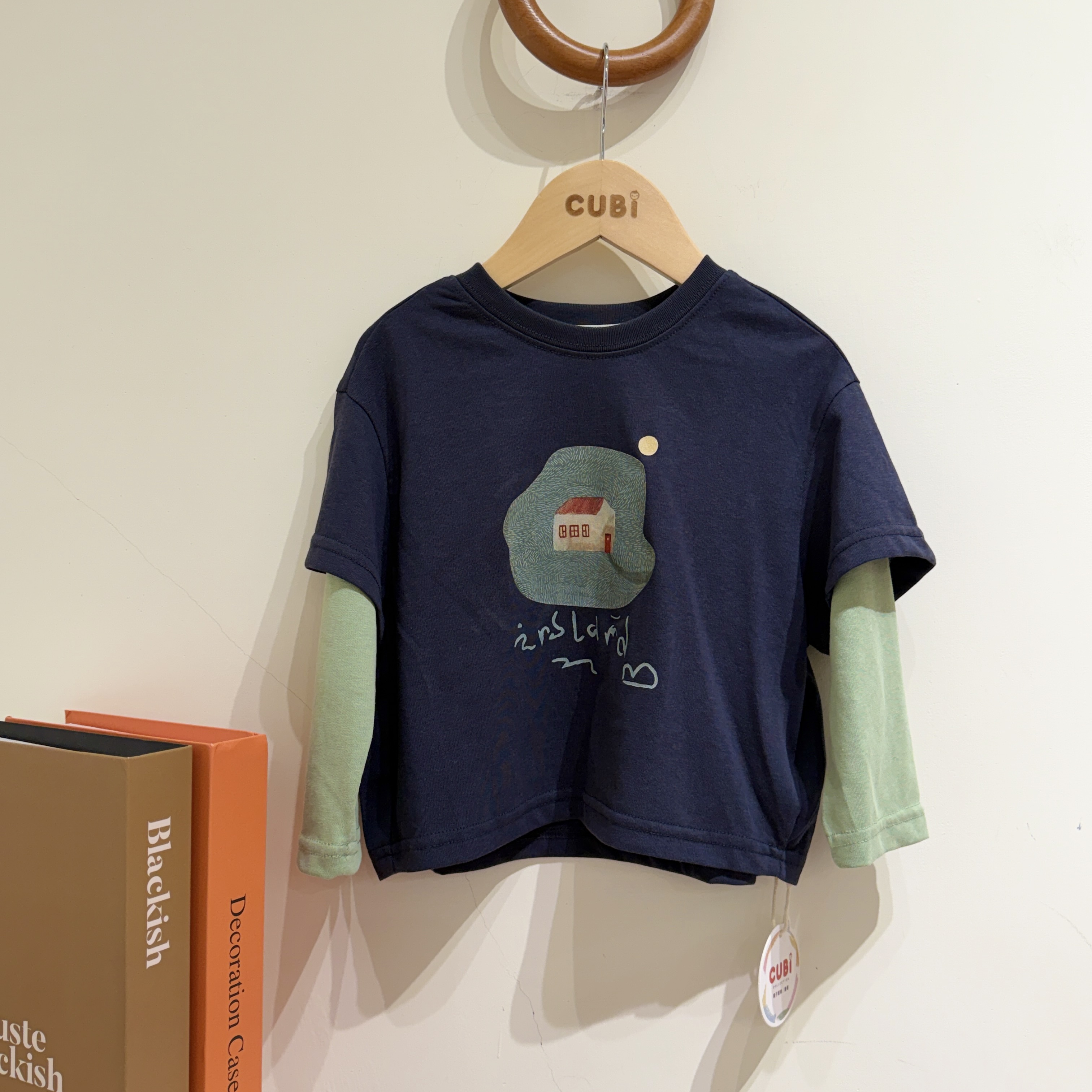 26春 小房子撞色假兩件上衣