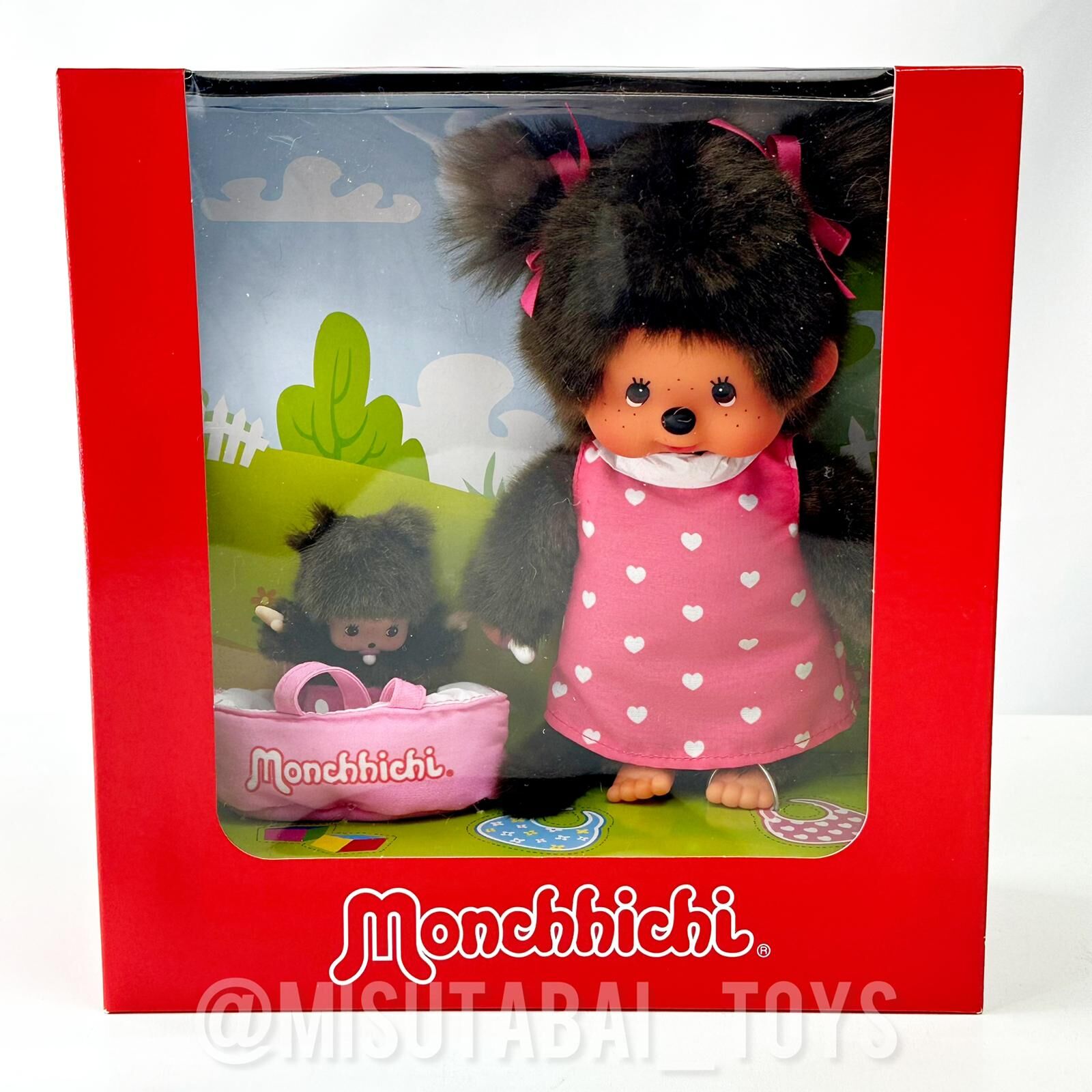 Monchhichi Girl with Mini BCC and Cot (20cm)