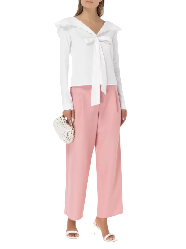 PHILOSOPHY 翻領蝴蝶結上衣(白)