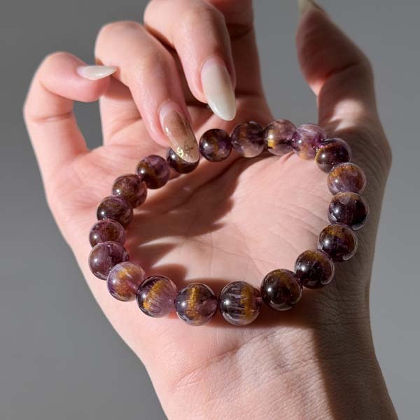 金腰帶紫鈦晶手鍊