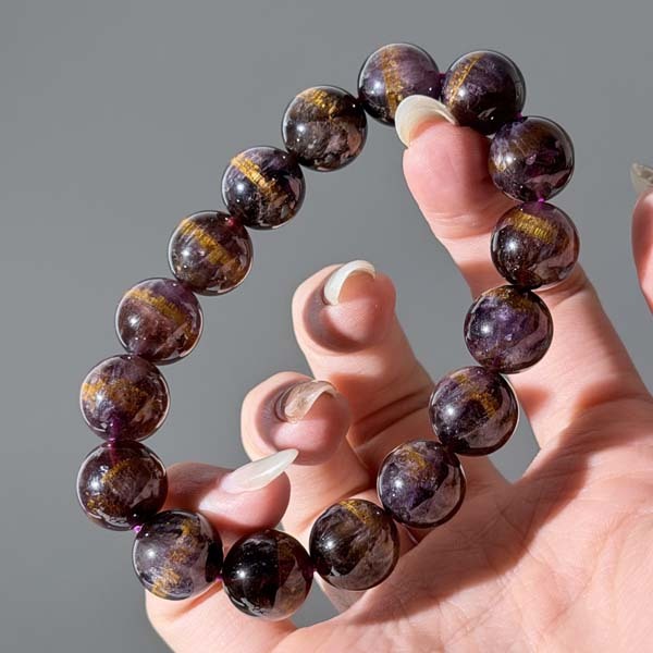 金腰帶紫鈦晶手鍊