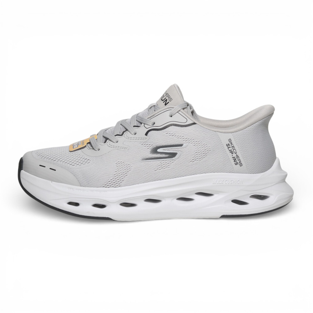 SKECHERS 慢跑鞋 MAX CUSHIONING 灰 瞬穿 避震 男 220420LTGY