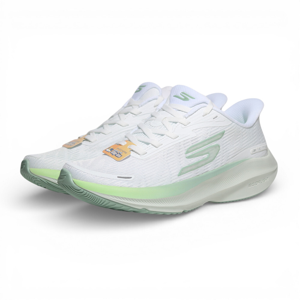 SKECHERS 慢跑鞋 SKX AERO PULSE 白綠 足弓 瞬穿 競速跑鞋 女 172220WGR