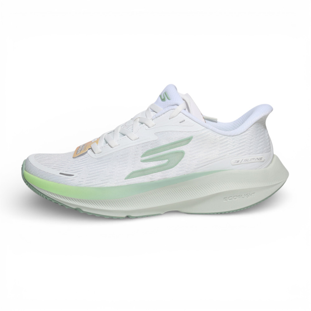 SKECHERS 慢跑鞋 SKX AERO PULSE 白綠 足弓 瞬穿 競速跑鞋 女 172220WGR