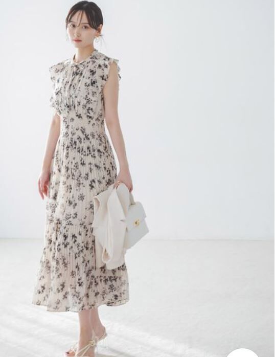 [預購] SNIDEL 永續材質荷葉邊洋裝 <2月中旬出貨>