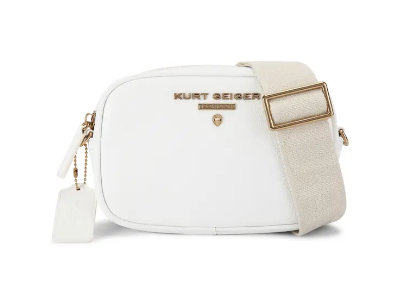 英國代購 (獨立訂單)-KG Kurt Geiger WHITE BAG  真皮手袋 (雙帶）