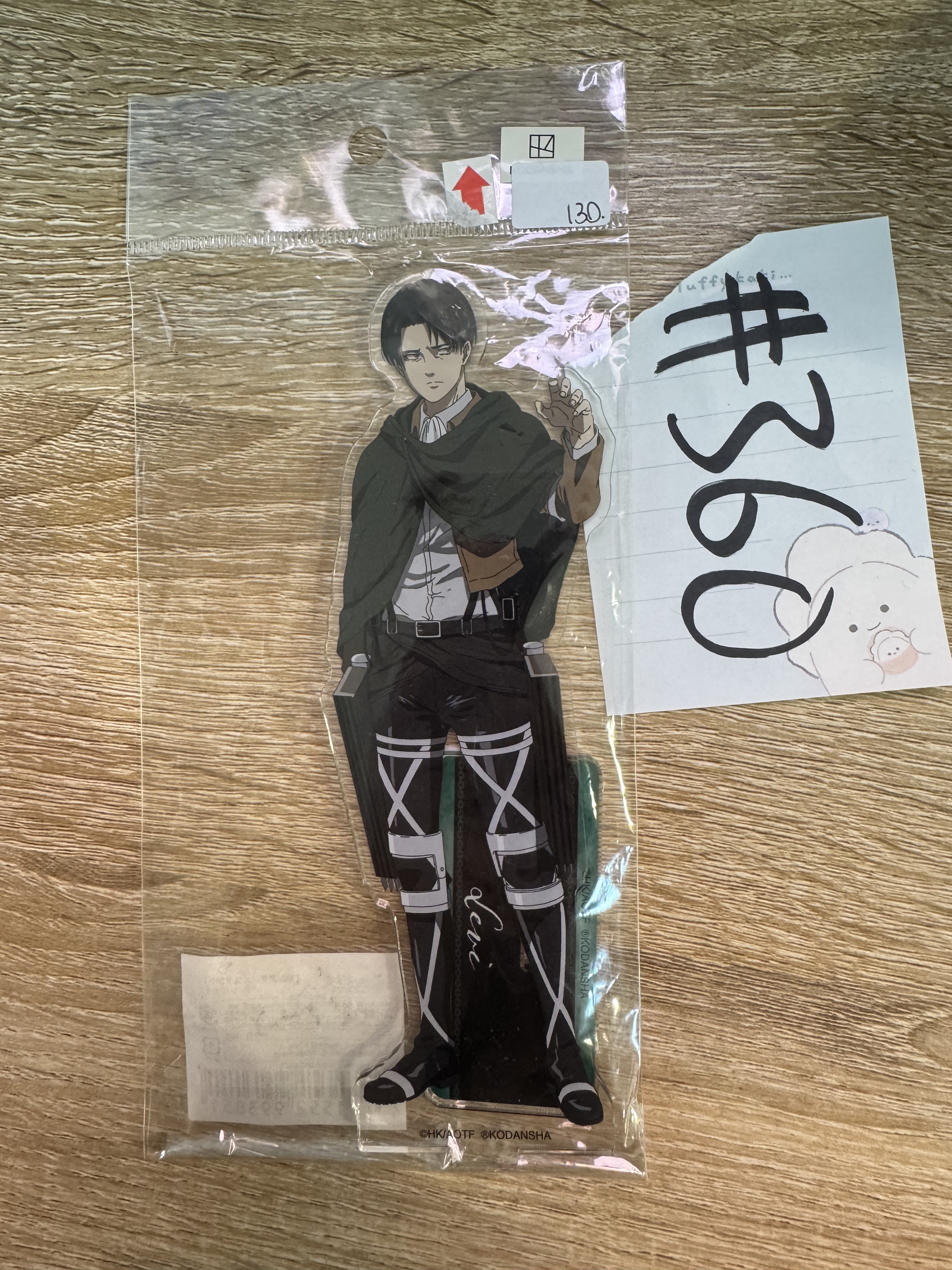 進擊的巨人 LEVI 立牌 瑕#360