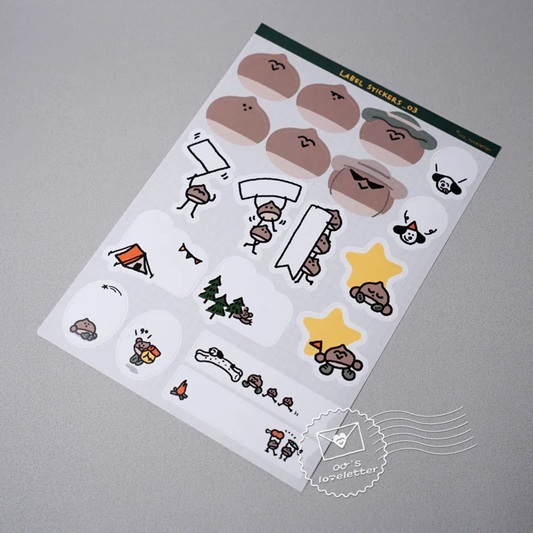 寫情書的人．栗子探險隊標籤貼紙