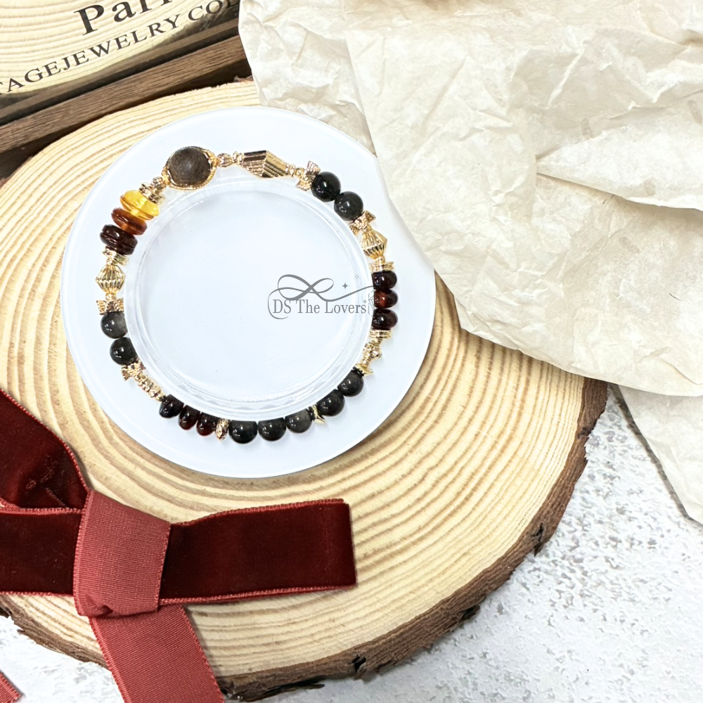 DS The Lovers｜沉香幻影・沉香琥珀銀曜石 古韻手鍊 (Agarwood Phantom)