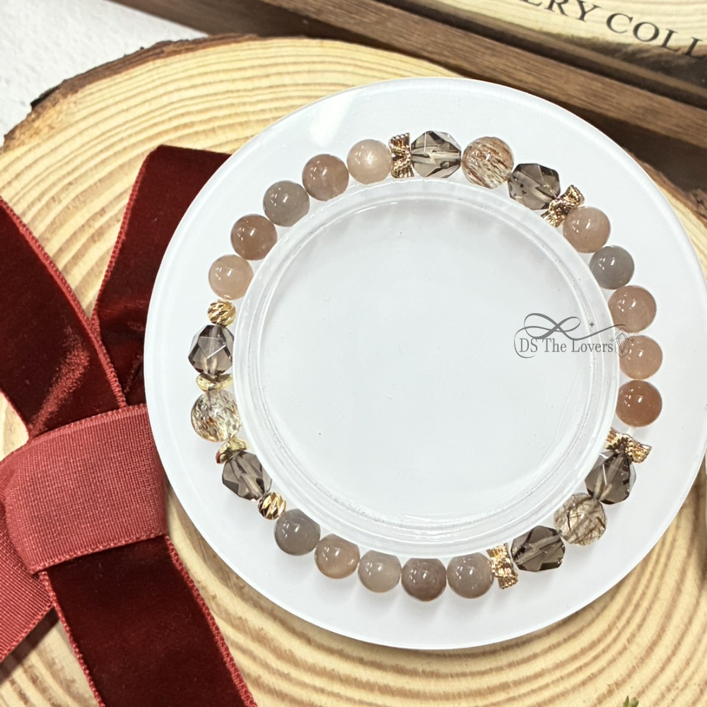 DS The Lovers｜暖霧織光・黑金超七奶茶月光手鍊 (Warm Mist Latte)