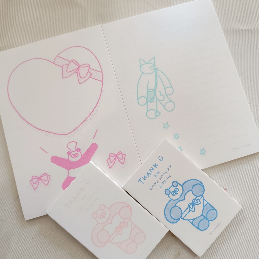 寫情書的人．孔版印刷糊頭便條本 共四款