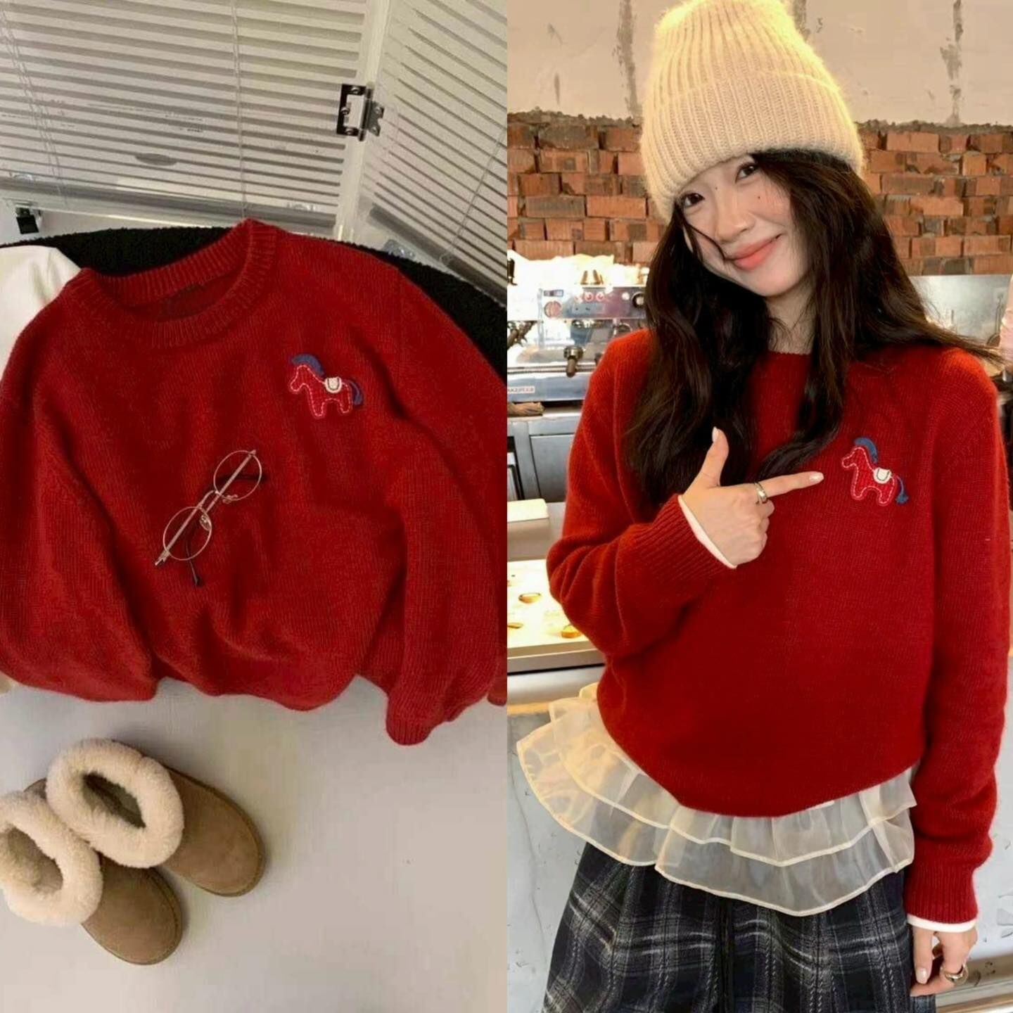 【質感又可愛的馬兒造型上衣】（現貨）