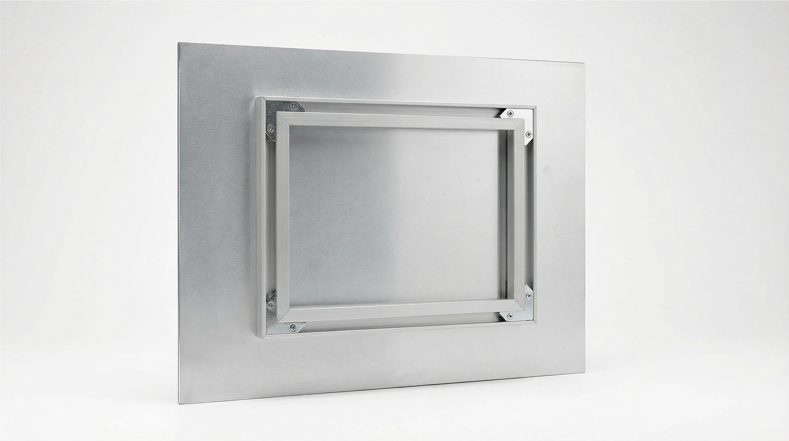 Krystalo 晶彩畫背後的強化鋁合金背架結構 ，展示其穩固的懸掛系統