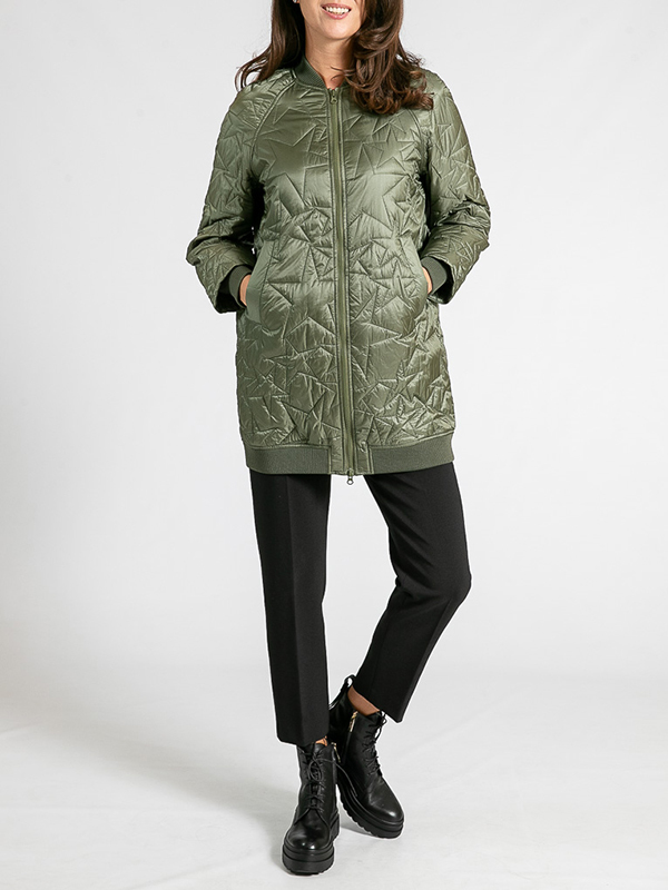 Red Valentino 星星壓紋鋪棉長版外套