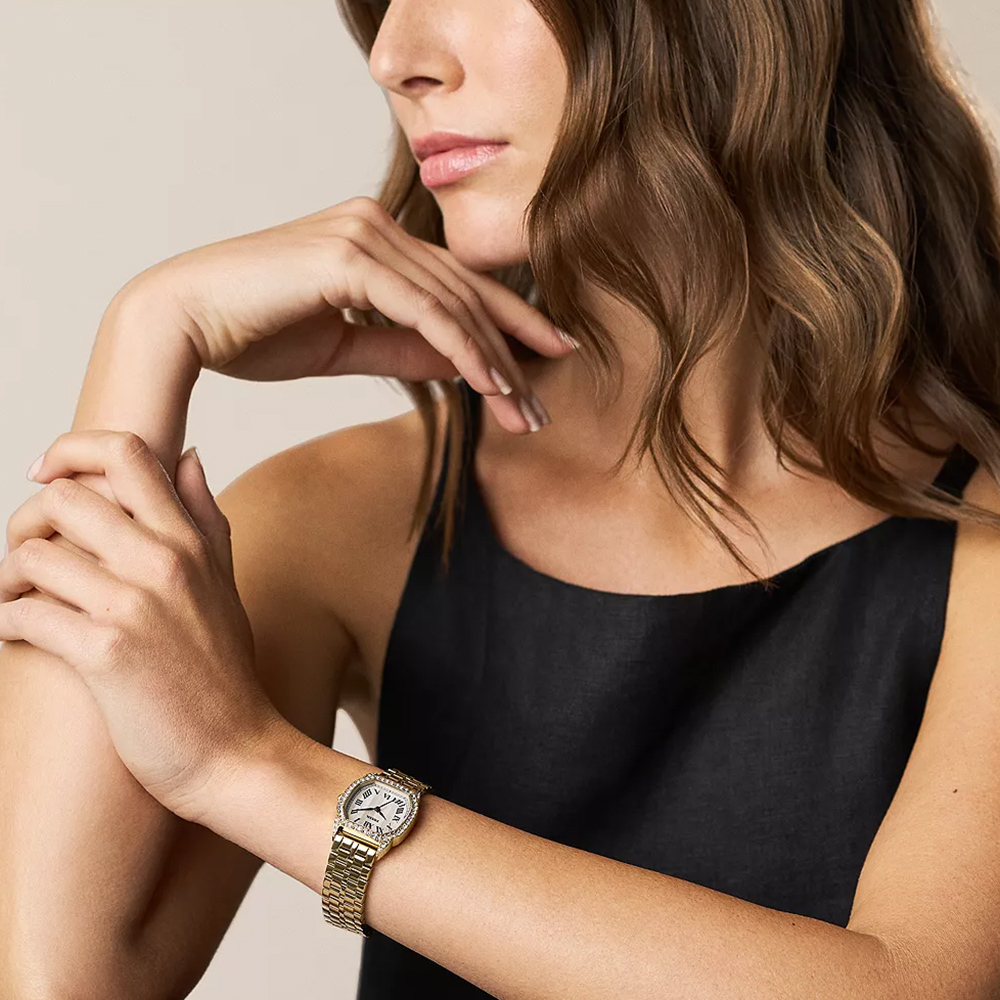 Harlow 閃耀八芒復古羅馬數字女錶 金色不鏽鋼 27 MM ES5489