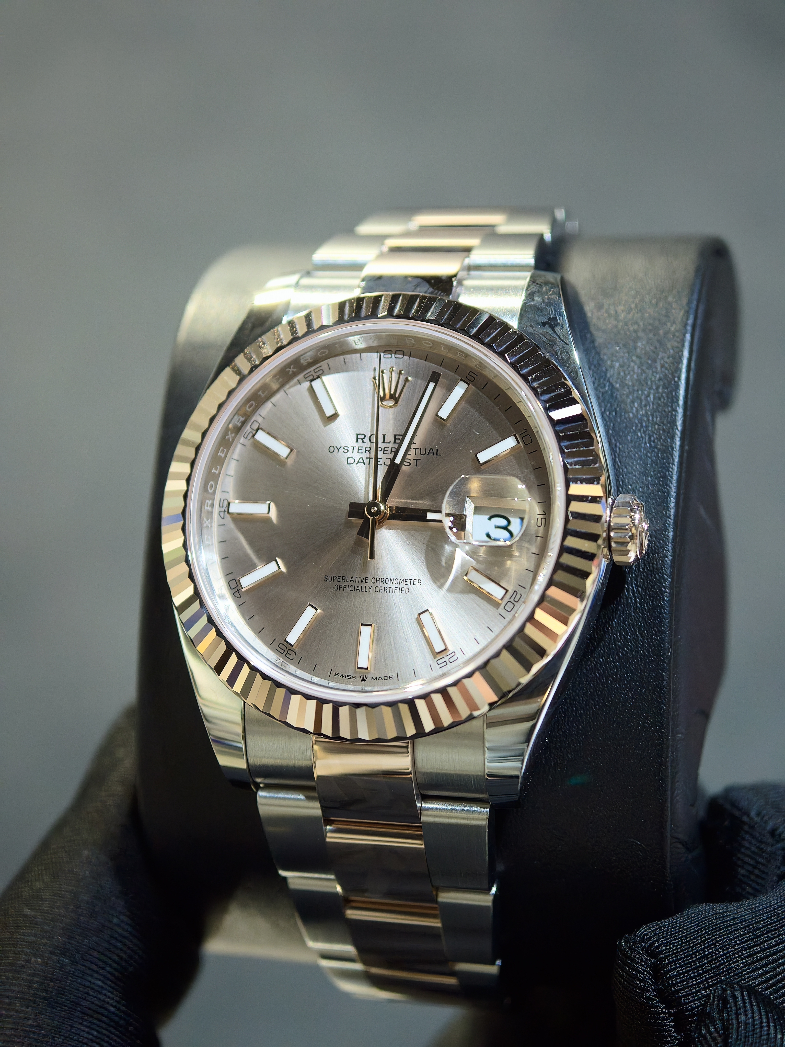 BRAND NEW ROLEX 126331-0009  SUNDUST DIAL ROSE GOLD STEEL DATEJUST 41 OYSTER STRAP