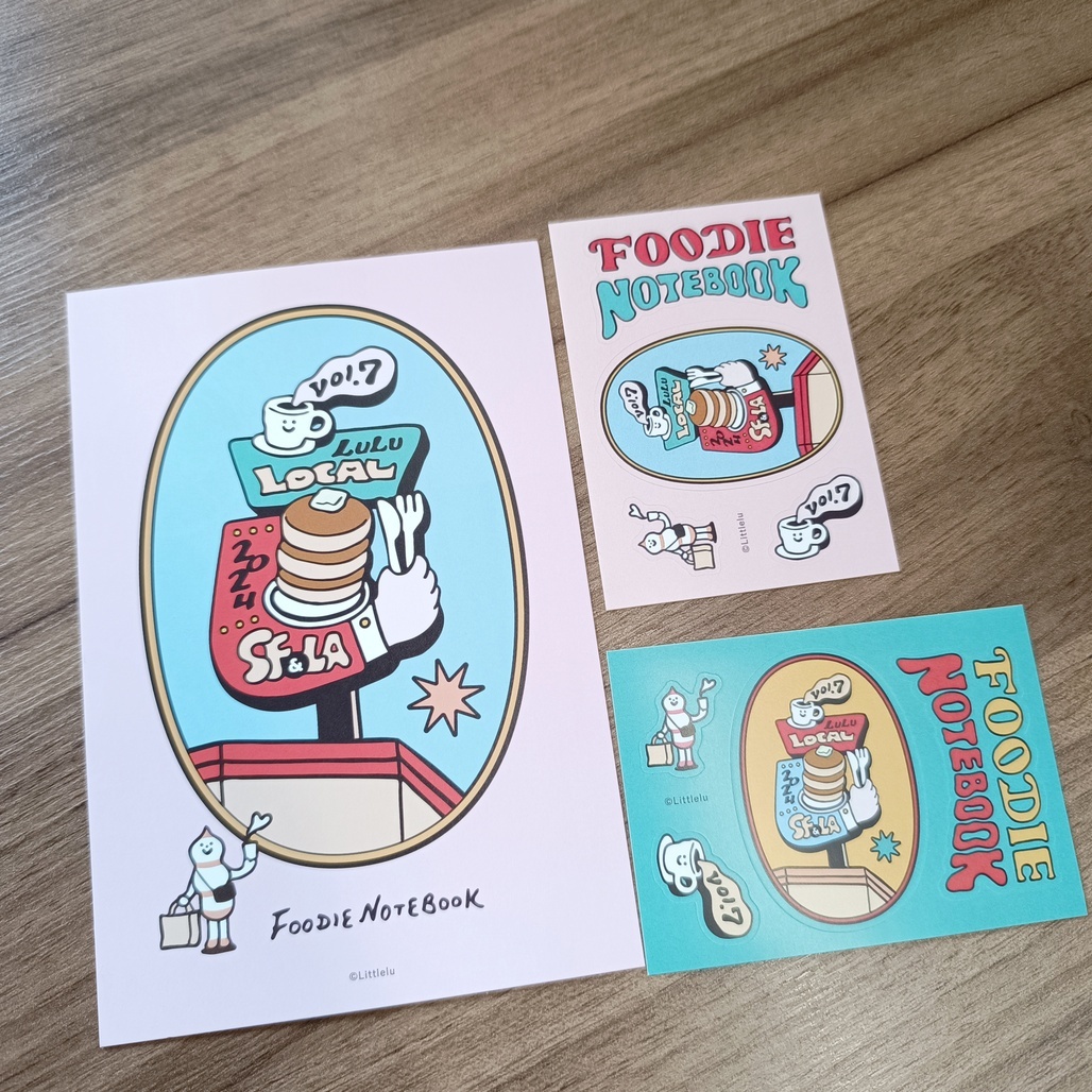 日本little lu．Foodie Vol.7 貼紙明信片套組