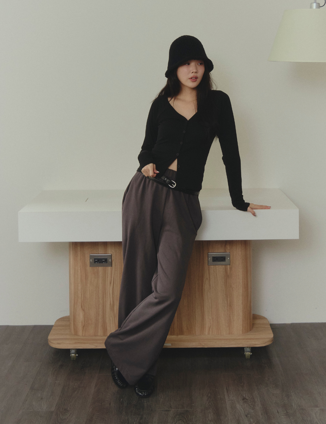 雙耳仔設計皮帶棉褲（2尺寸）