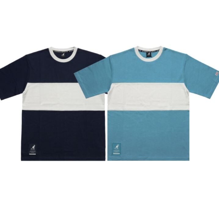 【下殺↘ $399】KANGOL 短袖 短T 條紋 拼接 休閒短袖 6225102989 6225102983