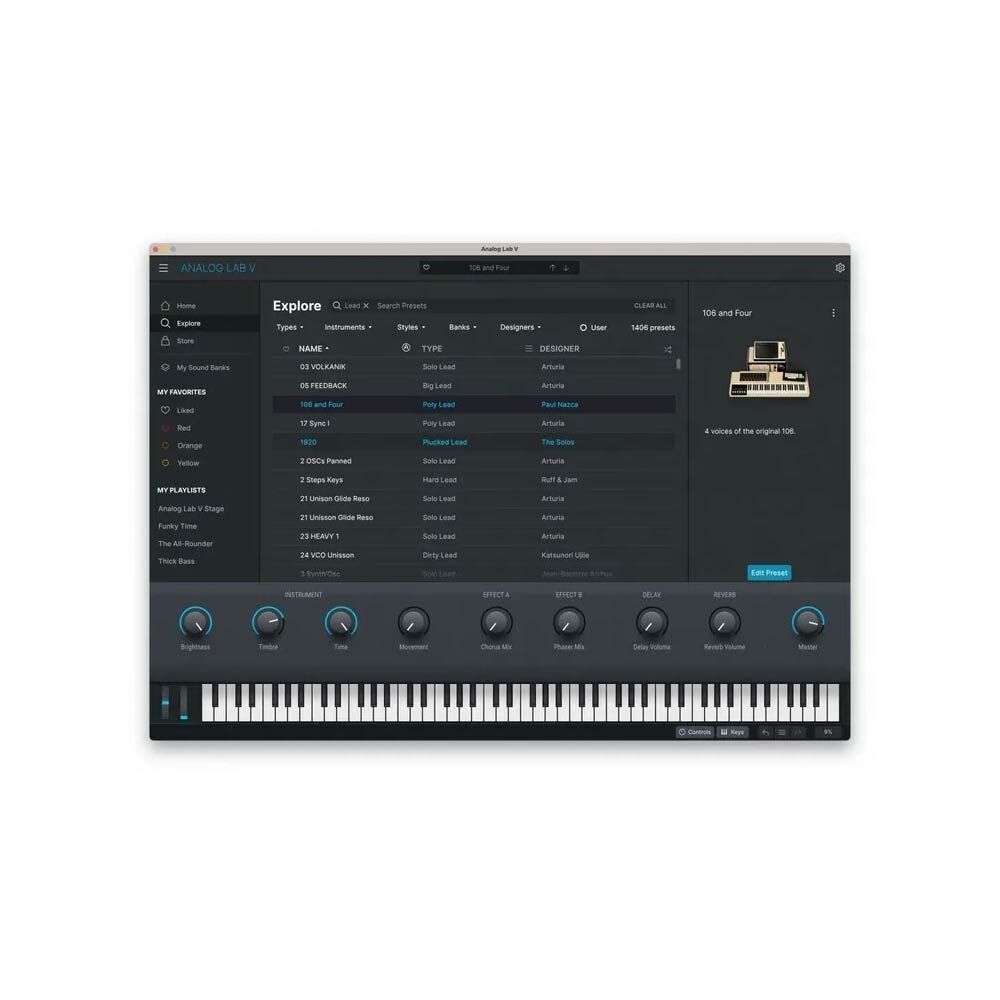 Arturia Arturia / Analog Lab V 合成器音源軟體 (序號下載版 ) 第 5 張圖片｜三峽鍵盤 / 鋼琴
