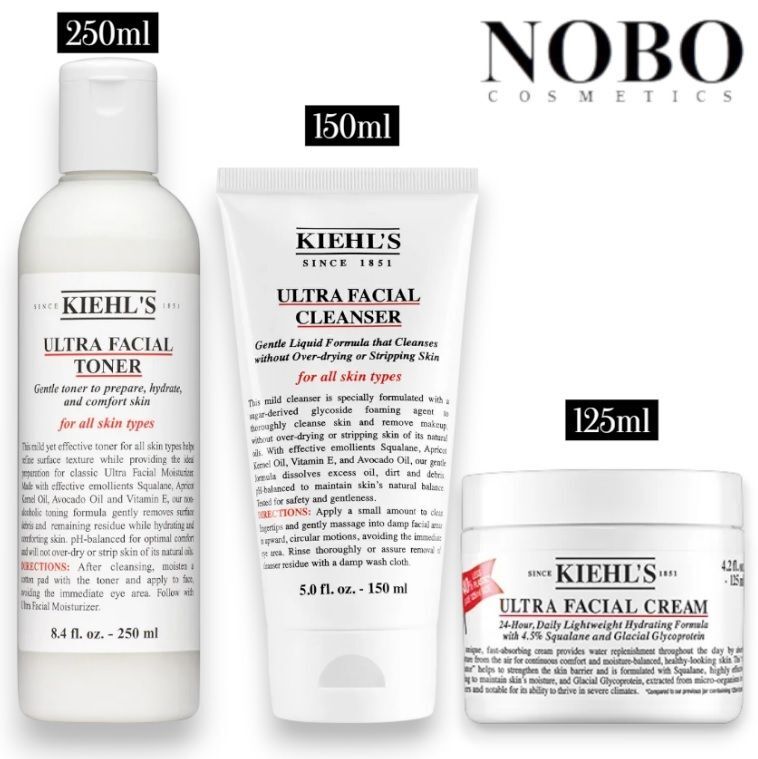 科顏氏 - Ultra Facial 高效保濕護膚三件套[150ml+250ml+125ml] (平行進口)