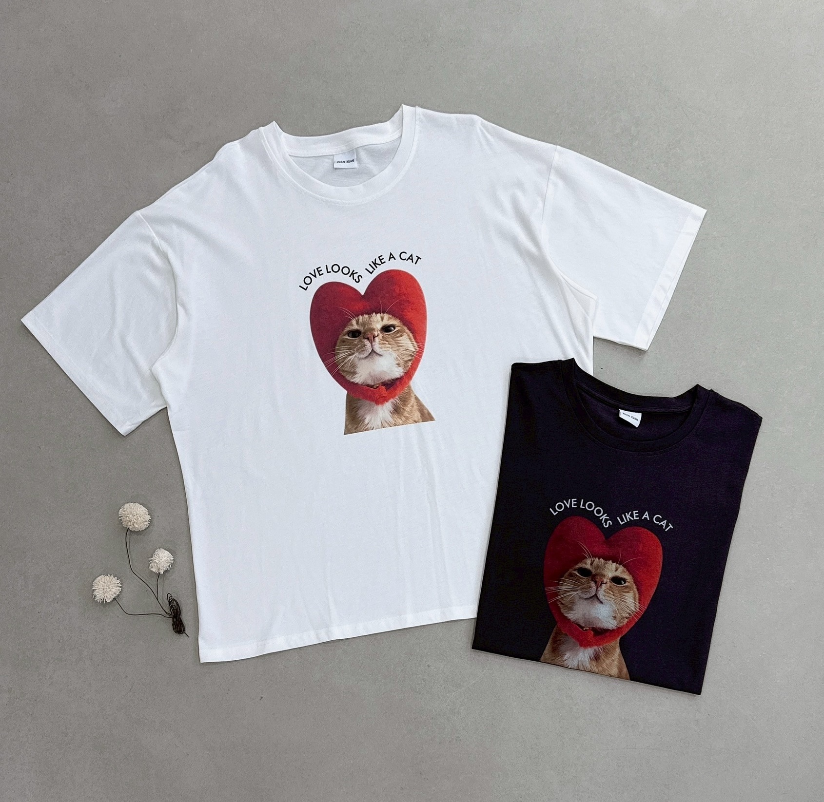 愛心帽貓咪大版棉質衣