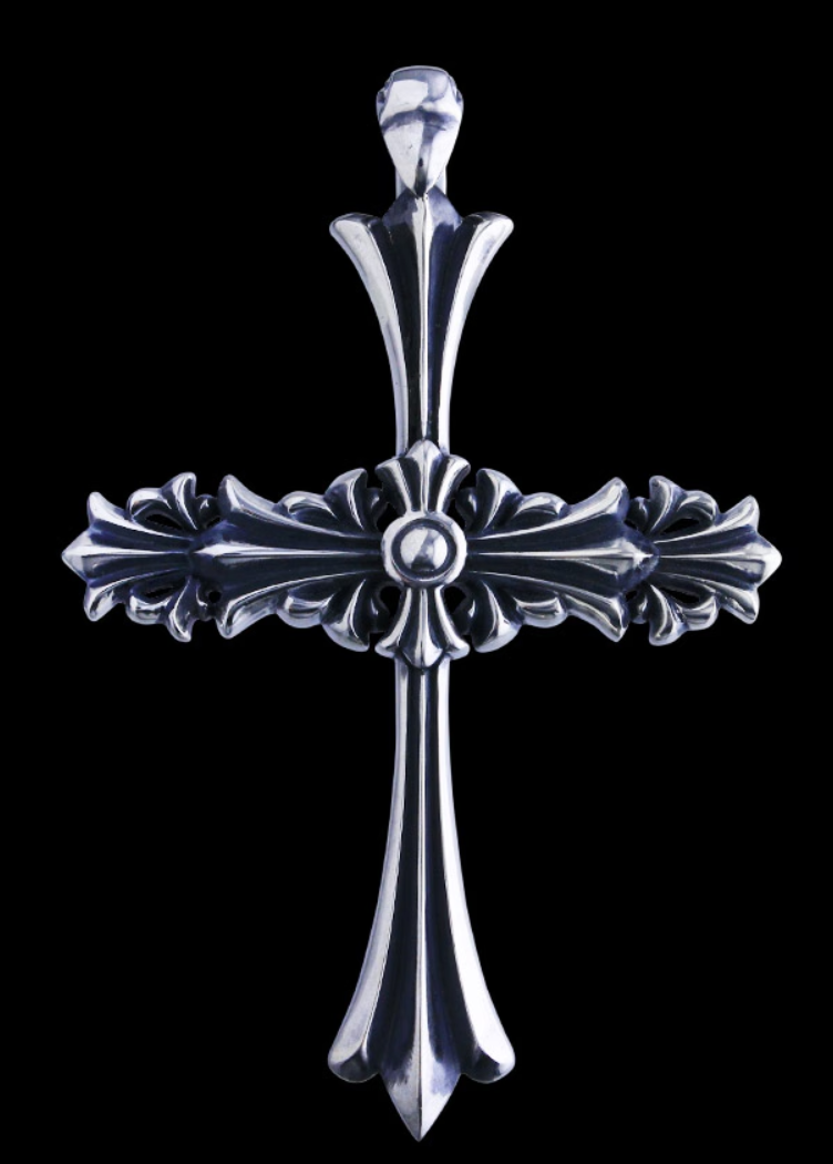 CHROME CROSS PENDANT