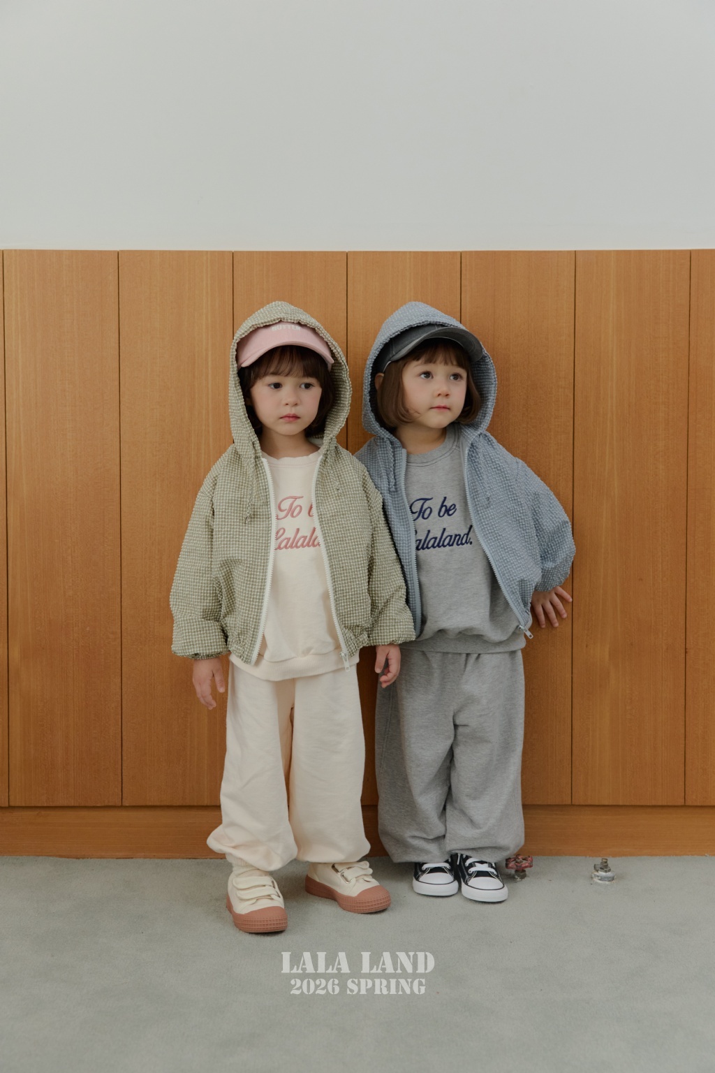 韓國🇰🇷 LALA LAND 氣泡格子連帽外套(XS-XL)