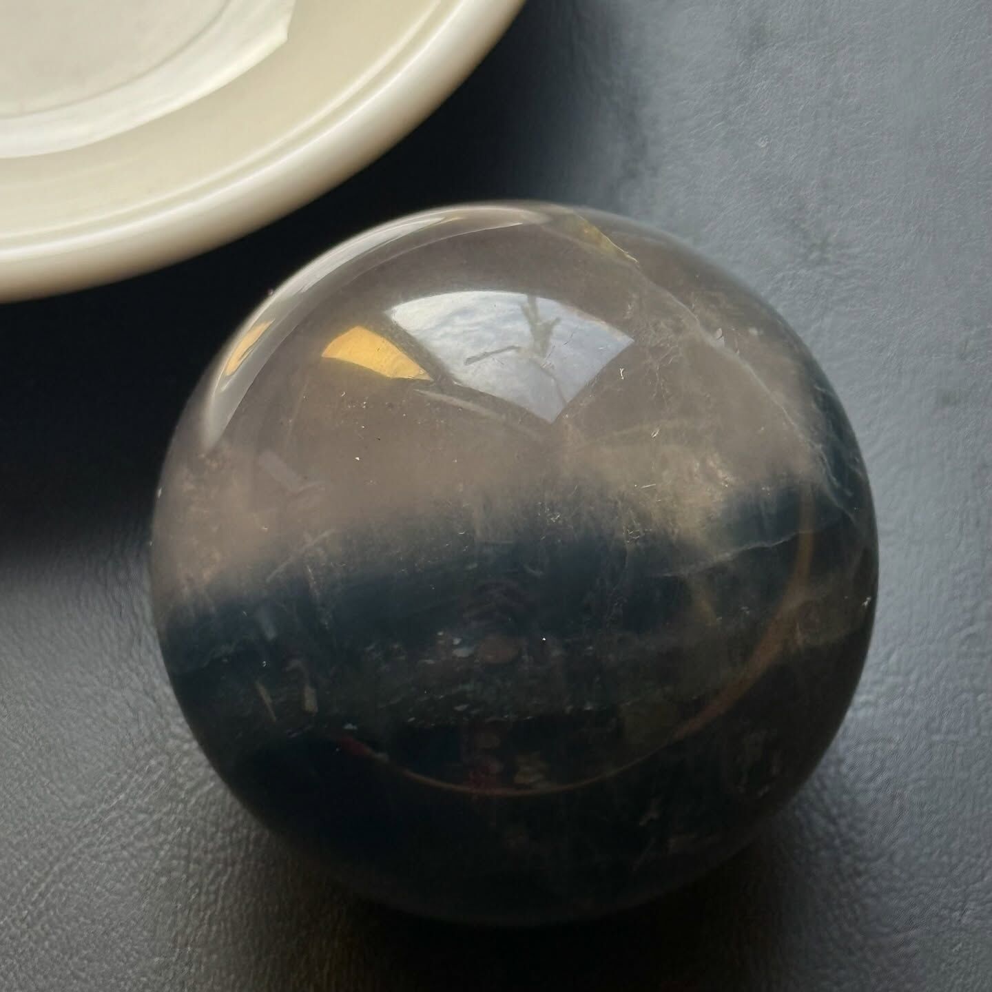 [原石] 兔毛藍螢石 水晶球