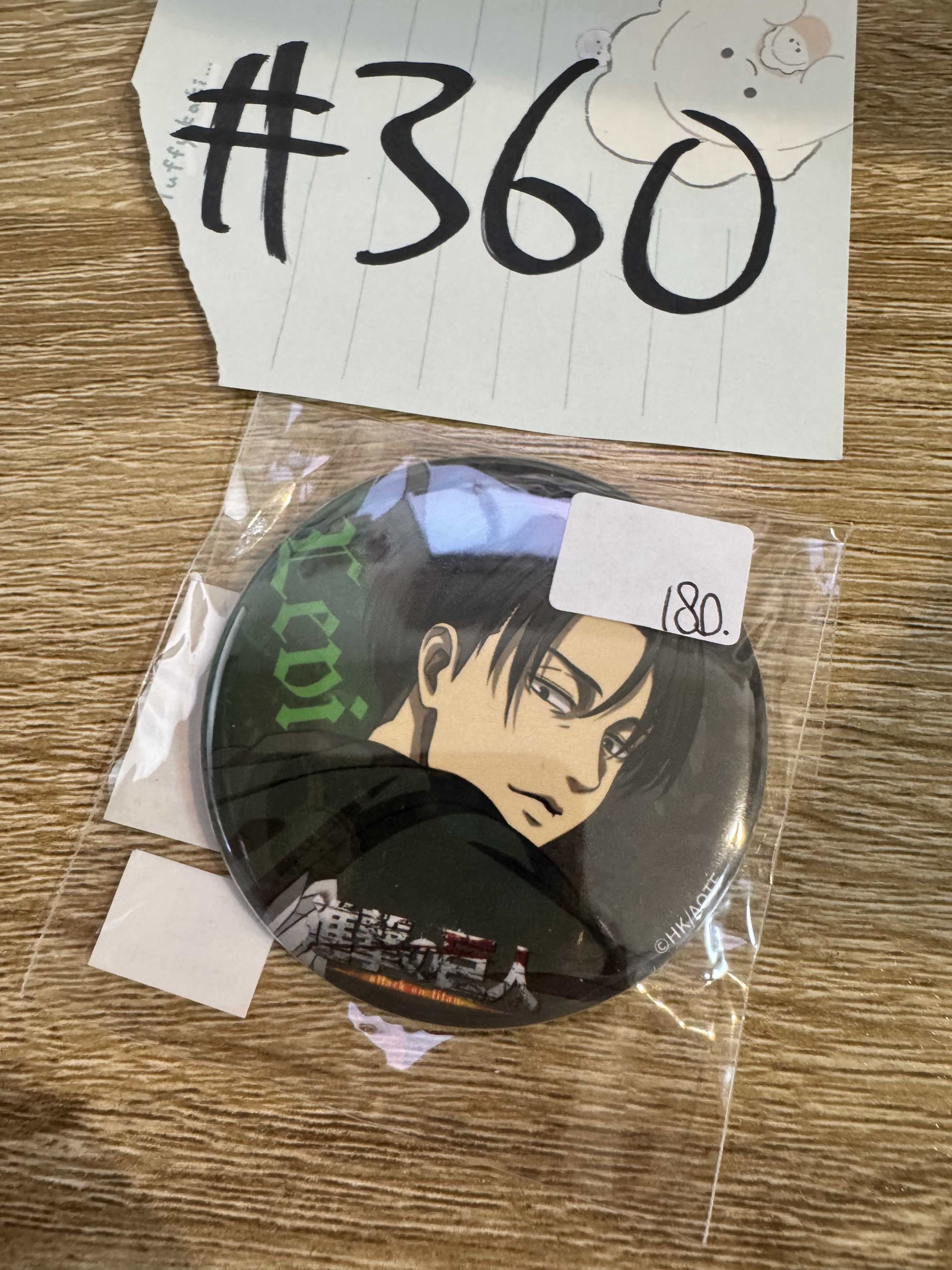 進擊的巨人  LEVI 襟章#360