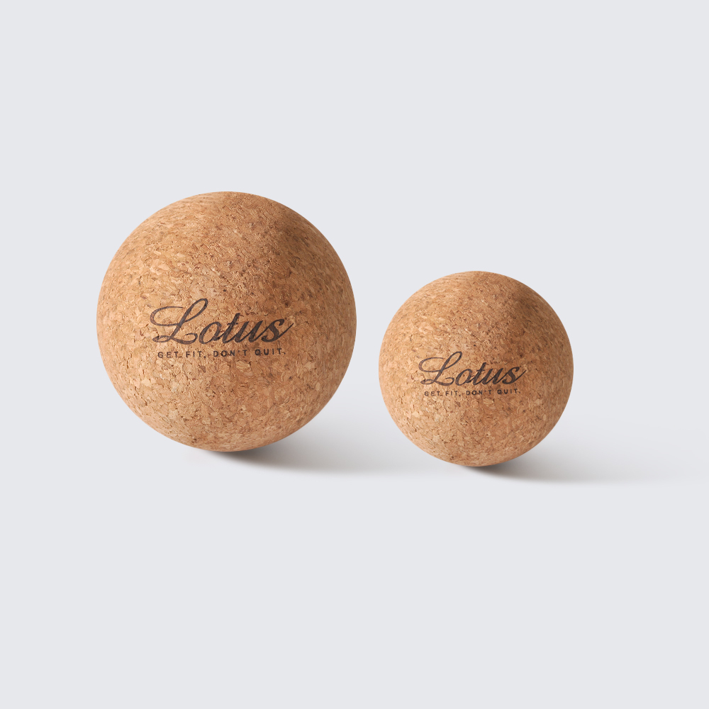 LOTUS】頂級軟木筋膜放鬆球軟木花生球軟木按摩球附收納袋