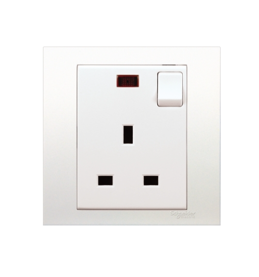 VIVACE(元雅)13A單位有燈有制插座-[KB15N-WE]