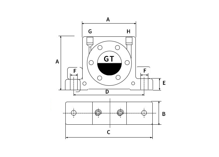 GT4 氣壓震動器,尺寸規格