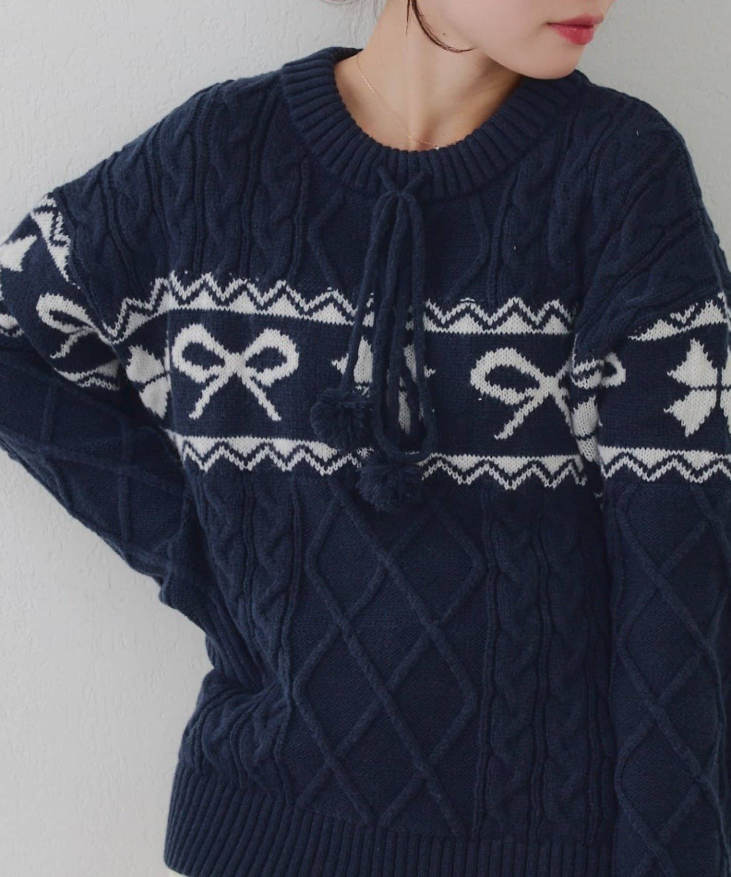 ODO 蝴蝶結針織 TOP