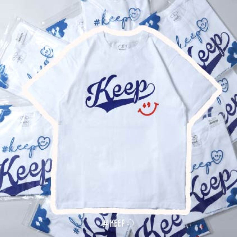 #KEEP AMERICAN-STYLE LOGO TEE 白色 印花 雲朵 美式 LOGO 短TEE【KS339】