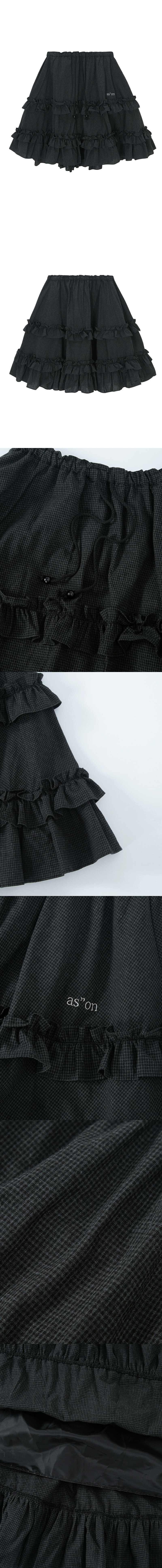 ASON｜CHECK KANGKANG MIDI SKIRT