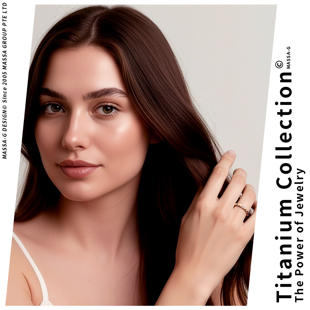 MASSA-G DECO系列【私藏系-晨露】玫瑰金 鈦金戒