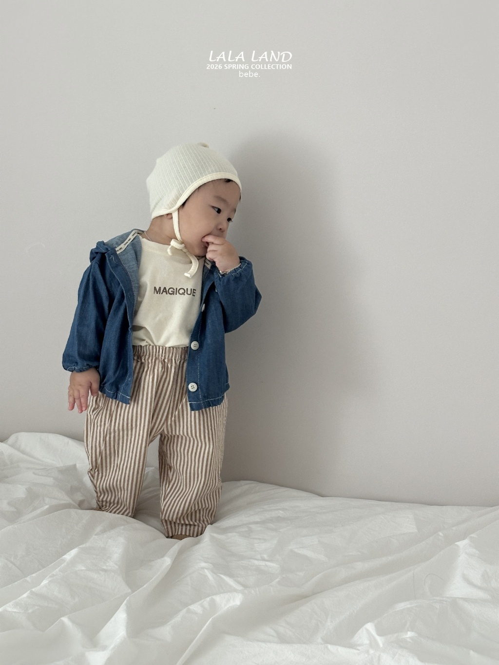 韓國🇰🇷 LALA LAND 牛仔連帽外套(12m/18m)