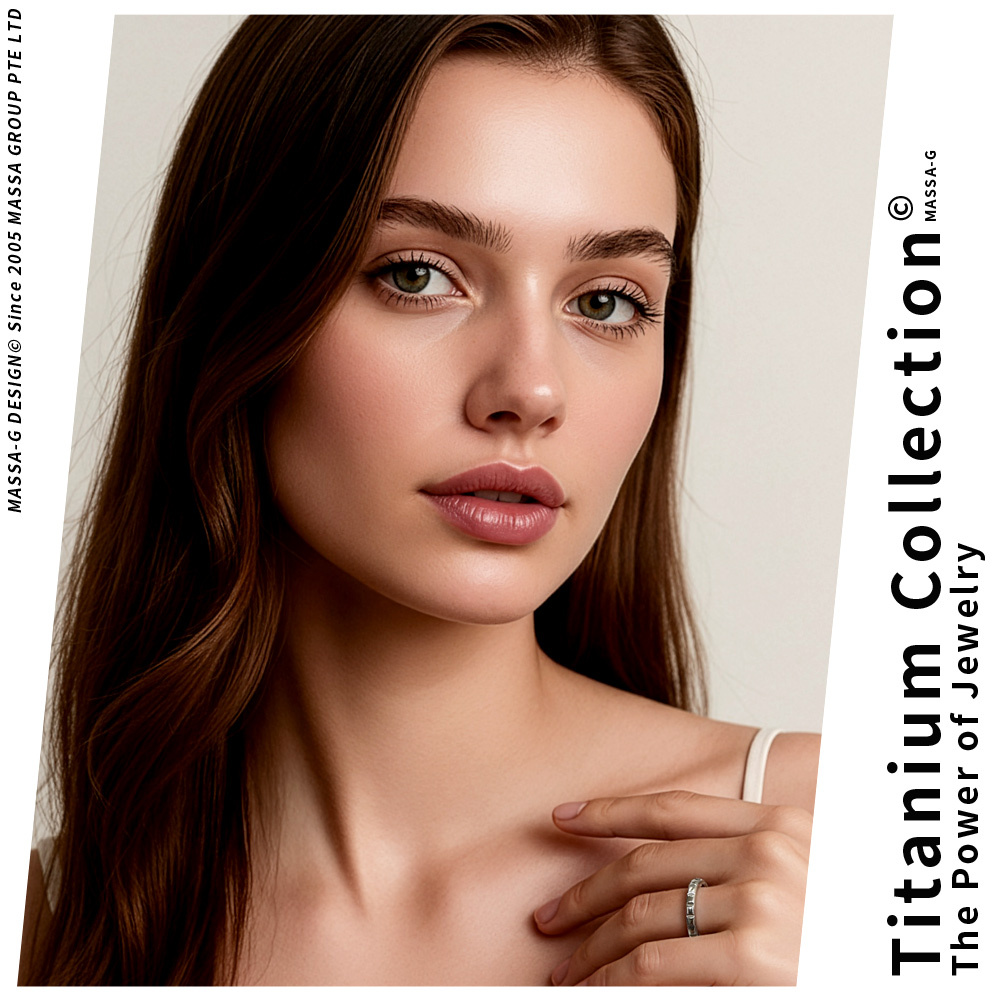 MASSA-G DECO系列【私藏系-晨露】雪白銀 鈦金戒