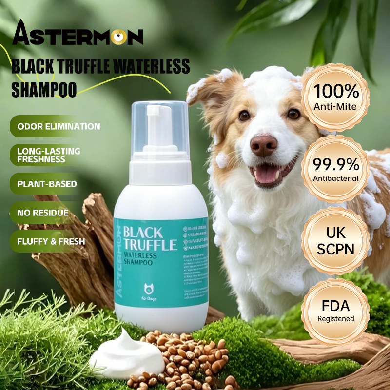 Black Truffle Waterless Shampoo -Pet no-rinse mousse for dogs, made from natural ingredients, providing odor elimination and Keep them smelling great while revitalizing their coat
