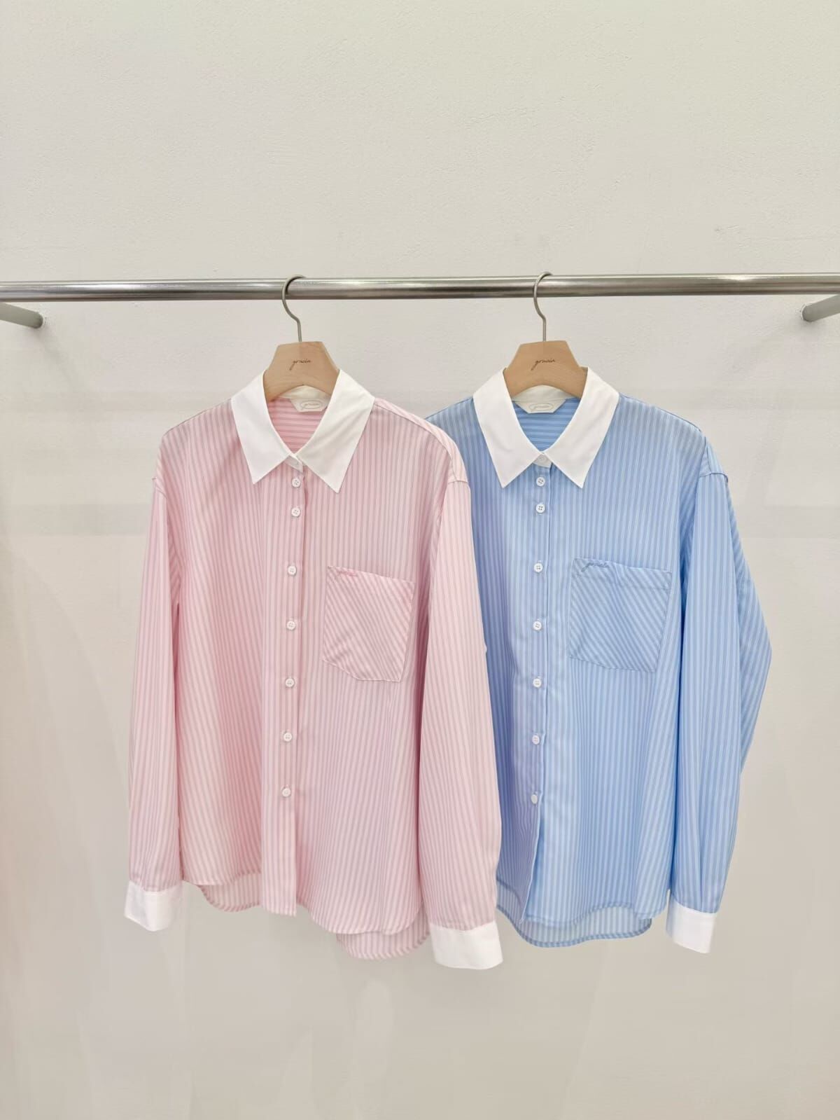 GC5502 拼接直紋恤衫 *特價* (優惠碼同充值購物金不適用)